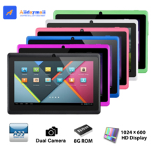 Alldaymall Tablet PC 7 inch A88X Allwinner Android 4.4 Quad Core Dual Cameras External 3G/Wifi 8GB ROM1024x600 HD display