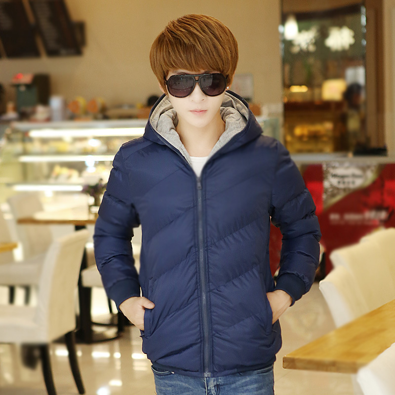 The new 2014 autumn winter thickening hooded cotton padded jacket to keep warm cotton padded clothes