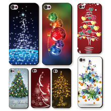Free Shipping 2016 Christmas Tree Printed Phone Back Hard New Year Gift Phone Case For iPhone 4s WHD1140