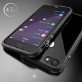 For Apple iphone 7 Case Metal Bumper Protection with Transparent PC Back Cover Shockproof Case for