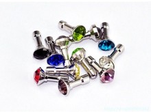 5pcs lot Colorful Diamond Rhinestone Dust Plug Earphone Plug For iPhone 4 4s 5 5s 6