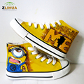 Despicable Me Minion High Top Hand painted Canvas Shoes Babys Canvas Shoes Girls Four Seasons Shoes