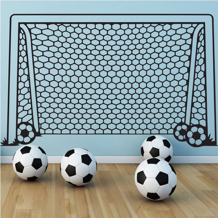 Wall Decal Vinyl Decor Art Wall Sticker Soccer Football Goal Net Ball Sports Home Decor Wall Mural paper art