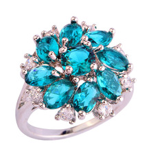 2015 Bright Green Topaz 925 Silver Fashion Ring Size 6 7 8 910 11 12 For Free Shipping Wholesale