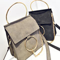 Retro Nubuck Leather Accordion Bag Womeon Vintage Hoop Chain Designer Shoulder Bag Ladies Trendy Gorgeous PU