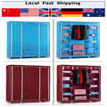 Large Wardrobe Closet Steel Tubes Canvas Scroll Closet Furniture Simple Folding Reinforcement Clothes Store