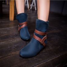 2014 Korean version of the new women boots belt buckle waterproof Bootie The fashion wild with Martin boot size 30-47 XY162