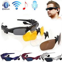 Tres conjuntos de lentes de cristales Inalámbrico Bluetooth 4.0 Auricular de Teléfono bluetooth Polarizadas de Conducción Sunglasses/mp3 Gafas de Los Ojos