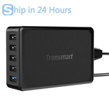Tronsmart U5PTA USB Charger Qualcomm Quick Charge 3.0 QC3.0 USB Smart Charger for Phone Tablet Power Bank EU/US/UK Type In Stock