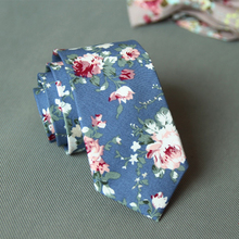 2016 New Arrival Mens 6 cm Skinny Cotton Floral Print Ties for Men Neckties for Suit Shirt Groom Wedding Business Neckwear