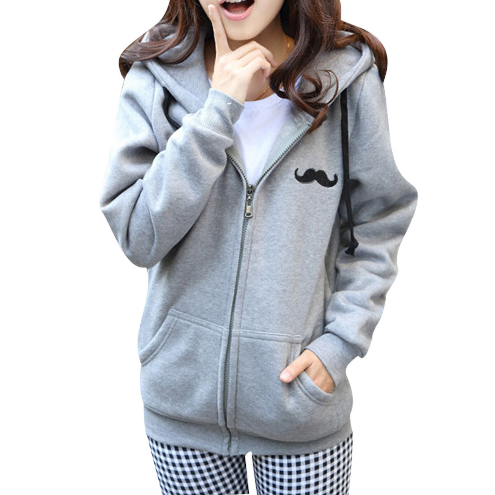 >Korean students hoodies Sweater Hoodie sweater female beard<2