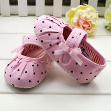 HOT 0 1Years Baby Children s Girl First Walkers Polka Dot Toddler Infant Girls Soft Shoes