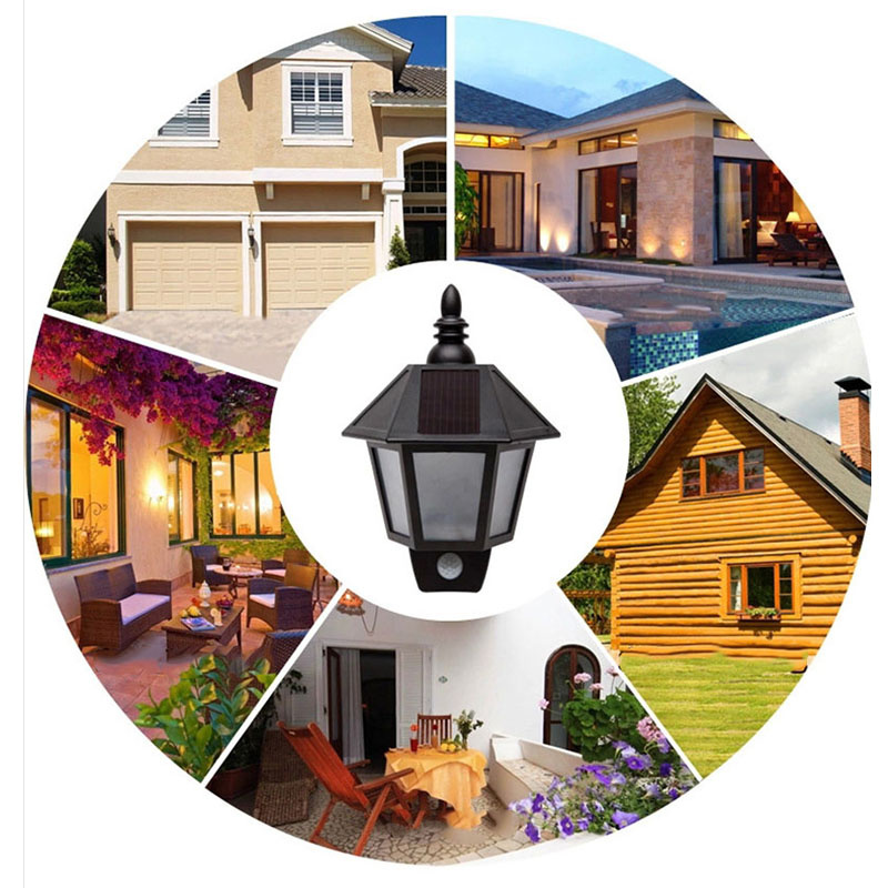 Solar Powered Motion Sensor Night Light Outdoor PIR Led Waterproof Fence Wall Garden Hallway Porch Deck Improve Security Lamp