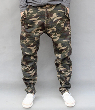 Camouflage Jeans Mens 2016 New Fashion Camo Harem Jeans Drop Crotch Free Shipping