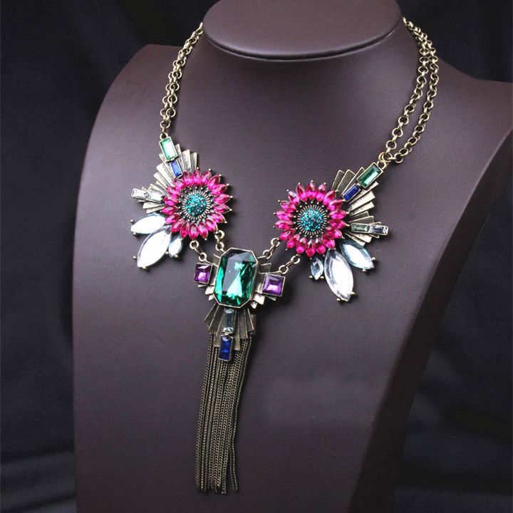 XL92 tassel jewelry 2014 new kpop fashion chain maxi colares collier bijoux bijuterias bijouterie necklaces & pendants for women