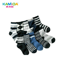 10 pairs/lot марка носки для мальчики хлопок короткая полоска дети в носки 7 to11 лет осень зима тёплый носки dre001