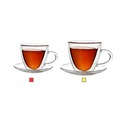 1Pcs Popular Glass Flower Cups Double Insulation Products Cup Heat Resistant Small Cups With Heart Shaped