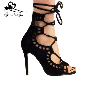 Люксовый бренд дизайн 2015 женщин сандалии сексуальные кружева открытым носком высокий каблук сандалии летний стиль ну вечеринку нубук туфли на высоком каблуке