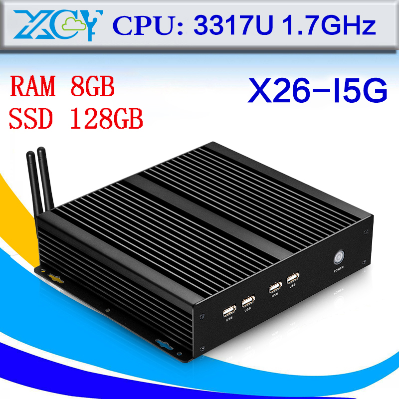 Здесь можно купить  Fanless Small System core i3 3217u 8GB ram 128GB ssd can oem/odm desktop computer support win 7 XP system  Компьютер & сеть