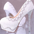Wedding Bridal Dress Shoes Custom made Super High heel 14cm Fashion Lady Shoes Match anniversary party