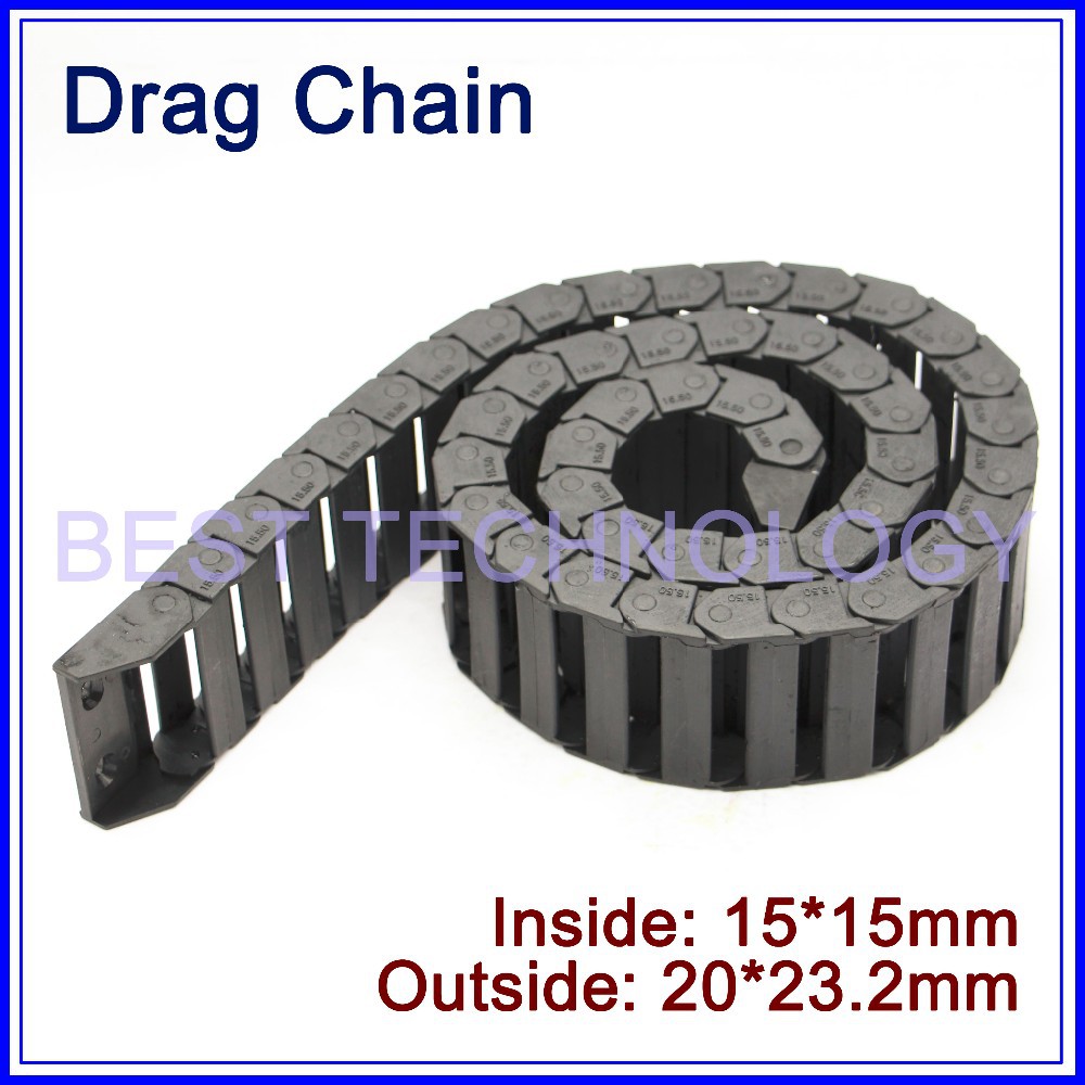 1pcs 7*7mm 1000mm Cable drag chain wire carrier R28 