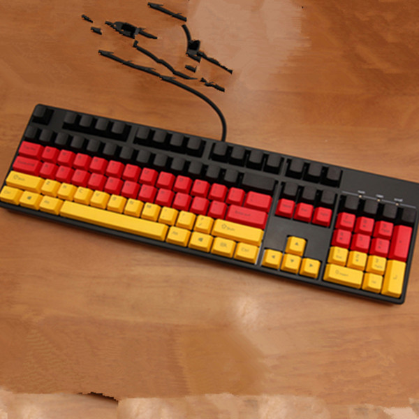 2015 108 Keycaps Germany Flag PBT Mechanical Keyboard Keycaps Rainbow