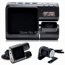 Dual Lens Car DVR I1000 Car Camcorder with External Rear View Camera H 264 120 Degree