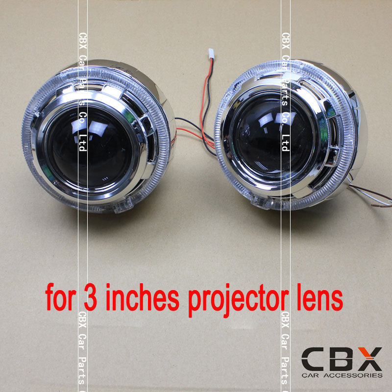 3 inches bixenon projector lens shroud led angel eye LR type 1
