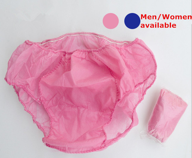 100pcs Cotton Men Women Unisex Disposable Underwear Spa Sauna Travel Hotel Panties One time off