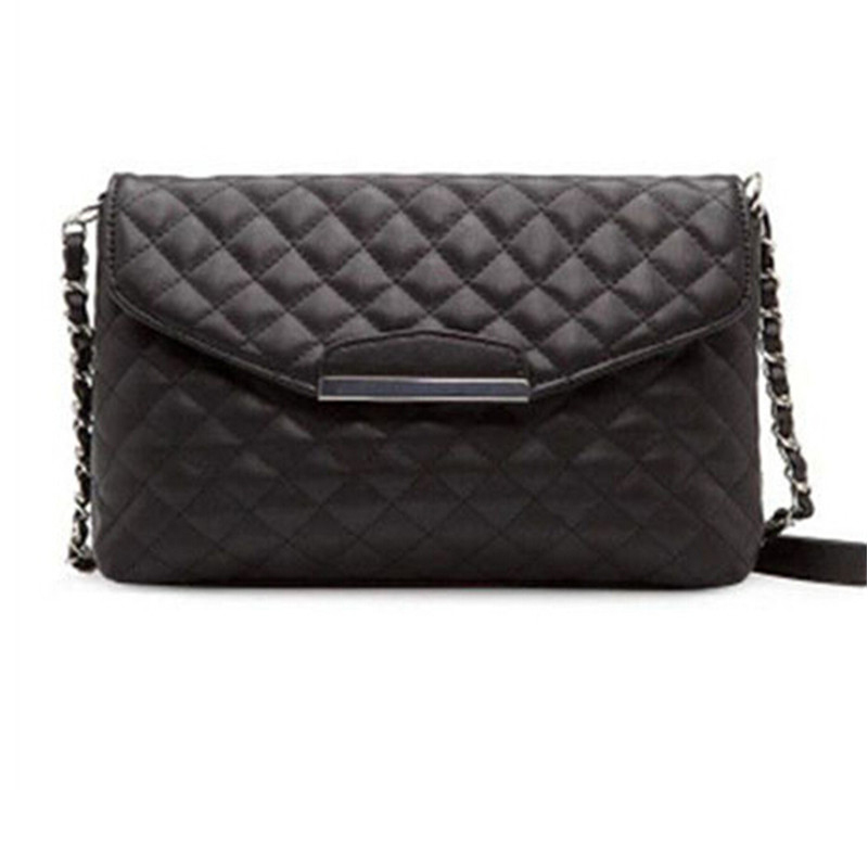 Women Leather Handbag Quilted Plaid Messenger Bag Fashion Cross Body Bag Shoulder Bags Free ...