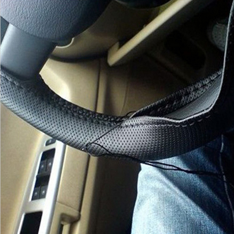 1pcs-Black-DIY-Car-Steering-Wheel-Cover-