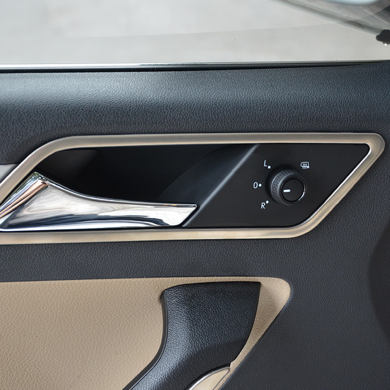 High quality 2015 Volkswagen vw Jetta interior doors handle stainless steel stickers cover decoration trim