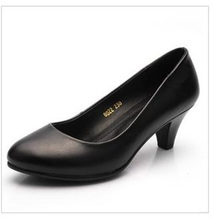 Wedding Shoes Time-limited Freeshipping Closed Toe Rubber Plus Size Work Shoes Women Pumps Leather Women’s Handmade New 2016