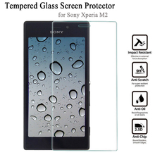 Super Clear Tempered Glass Film for Sony Xperia M2 S50h Ultra-thin 2.5D 100% Brand new Premium Screen Protector for Sony M2 aqua
