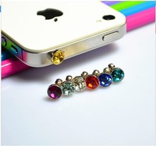 2015 New diamond Dust Plug For HTC For Samsung Galaxy s6 For iphone 6 plus 5s 4S 5 6 dust plug 3.5mm earphones phone accessories