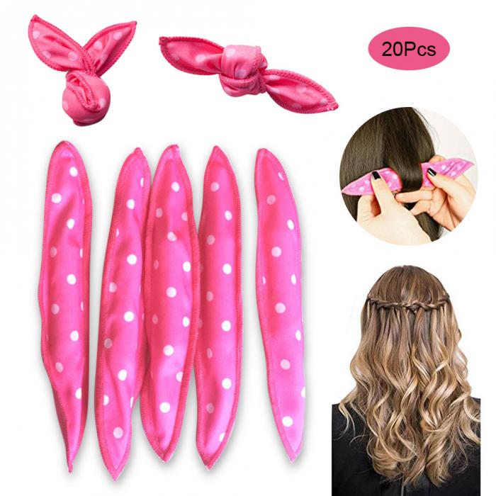 Hot Sale 20 Pcs Cloth Hair Curlers Dots No Heat Sleeping Sponge