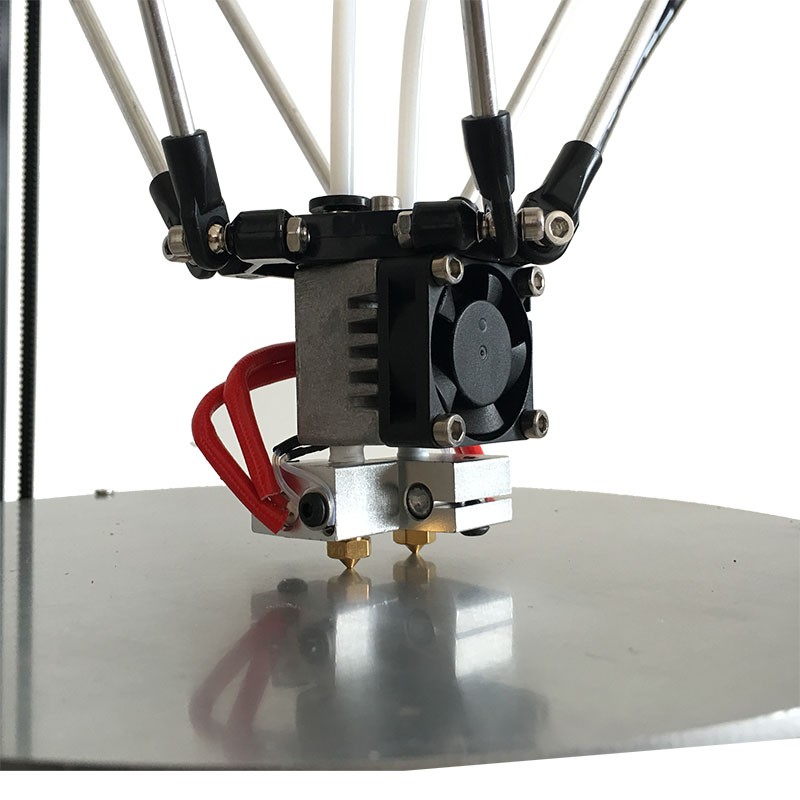 he3d K200 dual extruder high precision delta 3d printer kit support