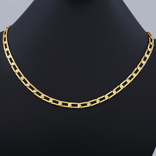 New fashion ’18K’ Stamp men / women ‘s High Quality Real Gold Plated necklace Free shipping necklace jewelry T51881