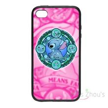 For iphone 4/4s 5/5s 5c SE 6/6s plus ipod touch 4/5/6 back mobile cellphone cases cover Ohana Stained Glass Stitch Family Quote