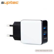 5V 2A Universal EU Plug Travel Portable Adapter Wall 2 Port Dual USB Charger Smart Fast Quick Charge for iPhone Samsung Tablet