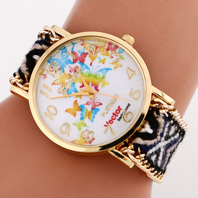 HOT Sell New Brand Handmade Braided Butterfly Friendship Bracelet Watch GENEVA Watches Women Quarzt Watches relogio feminino (14)