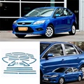Stainless Steel Full Window Frame Window Sill Molding Decoration Trim For Ford Focus 3 Sedan 2012