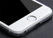 New 9H Carbon Fiber 3D Round Edge Glossy Tempered Glass for Apple iPhone 6 4.7”inch Screen Protector Toughened Film i6