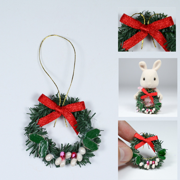 odoria 1 12 miniature christmas decoration green wreath odoria 1 12 miniature christmas decoration green wreath