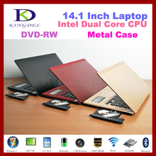 Kingdel 8GB RAM 1T HDD 14 inch laptop computer with DVD RW Intel Celeron 1037u Dual