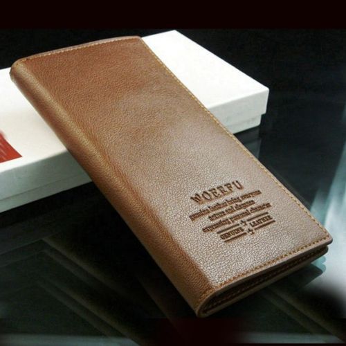 Гаджет  NEW Mens Long Leather Wallet Pockets Card/ID Holder Clutch Bifold Purse 2 Colors None Камера и Сумки