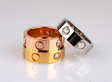 promotion Carter 925 silver gold ring for men with stone and gold screw love ring TOP