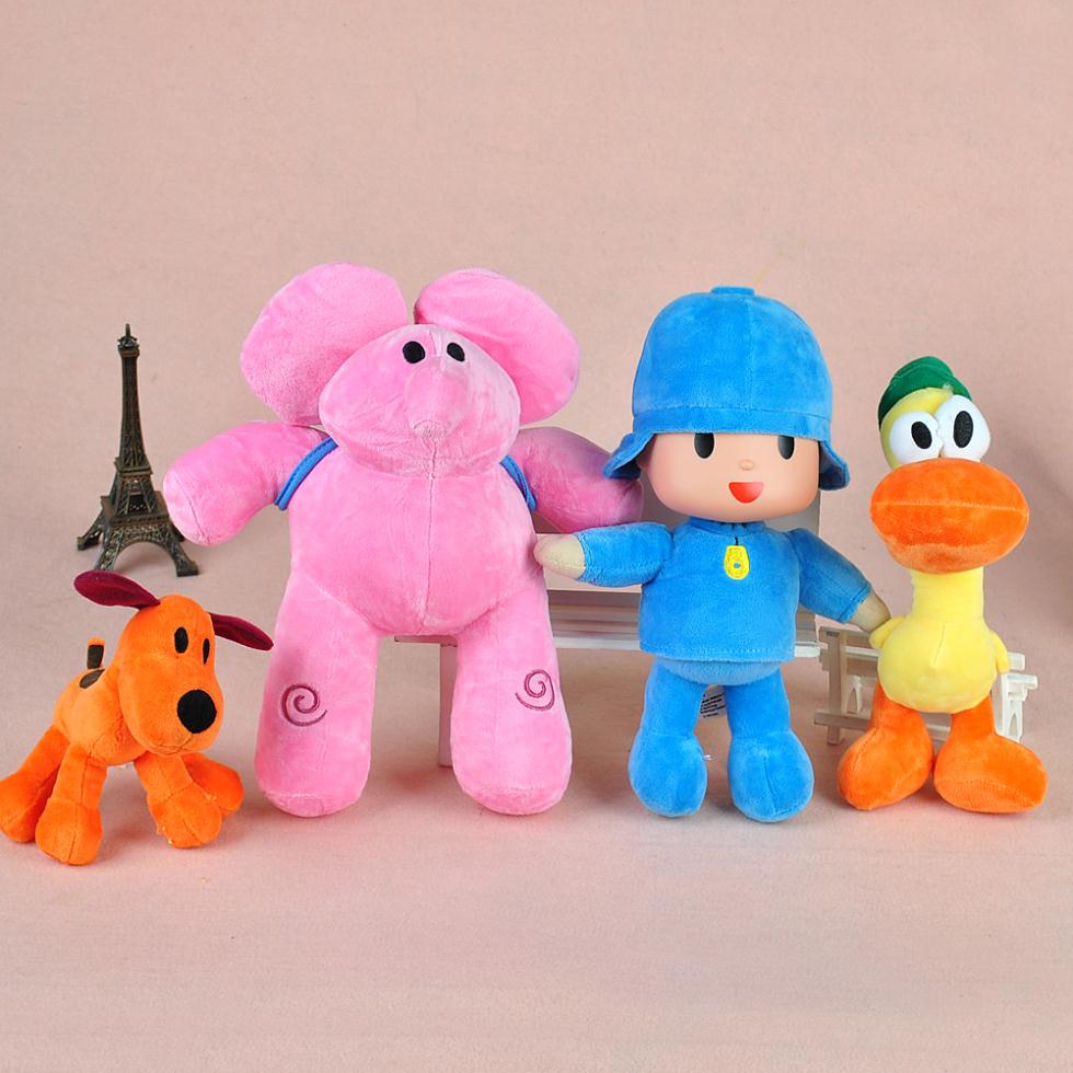 4pcs/lot Pocoyo Soft Plush Toys Doll Yoyo Pato Loula Dolls Classic Baby Kids Soft Cuddly Toys for Boys and Girls