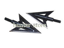 12pcs aftershock razor hunter hunting bow arrow broadhead 2 fixed blades 100 grain for compound bow