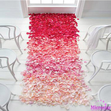 500pcs Table Wedding Decoration Crafts Silk Rose Petals Flower Engagement Celebrations Party Festive Events Supplies